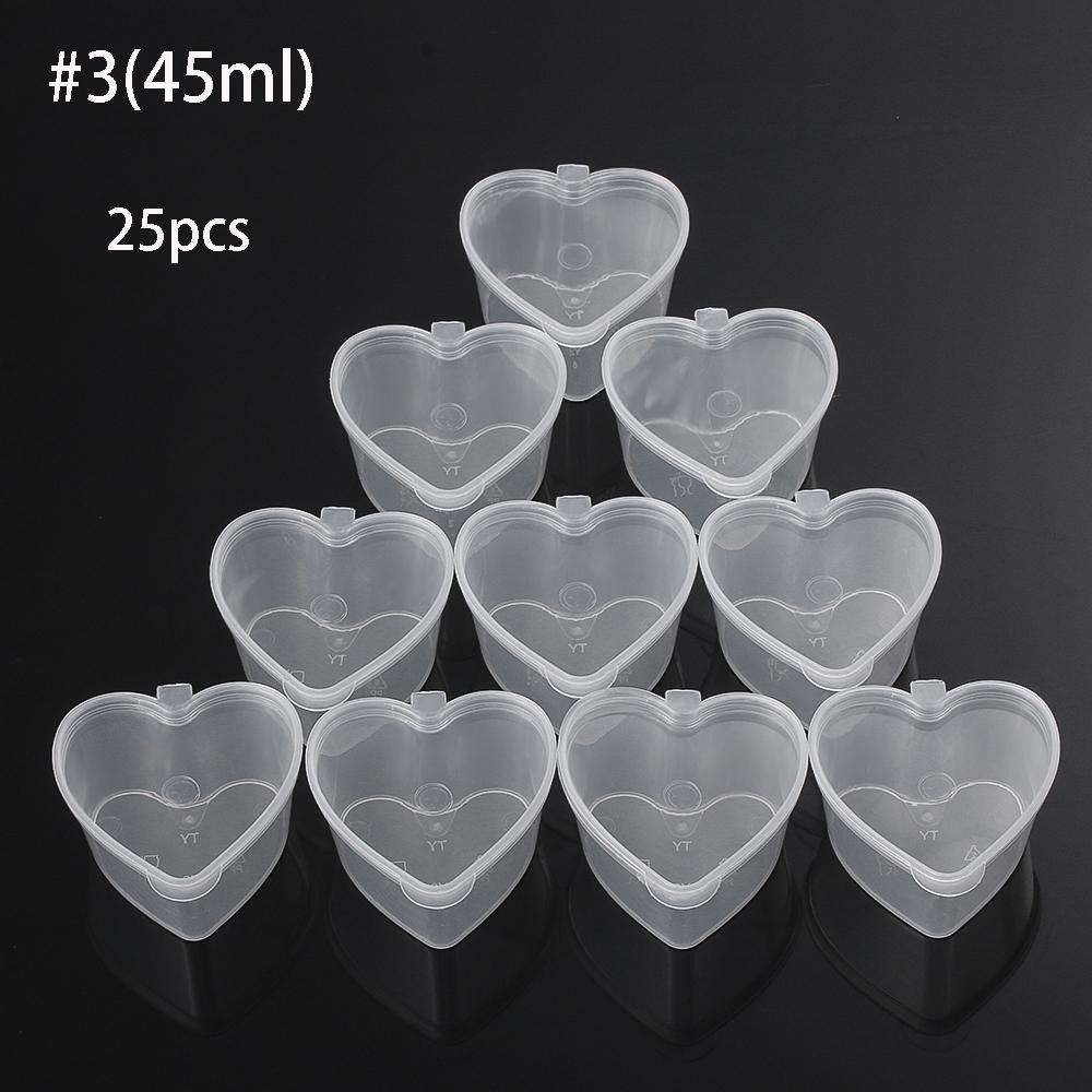 

10/25 шт. 25/27/40/45 мл пластиковые контейнеры для чашек для соуса на вынос, коробка для еды с откидными крышками, коробка для пигментных красок, палитра, одноразовая коробка