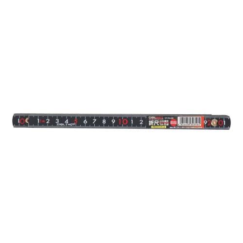 Sankyo Corporation DBLTACT Fiber Folding Ruler, Black, DT-FOJ-BK