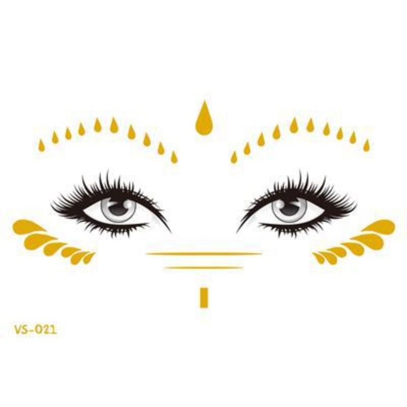 Frauen Temporäre Tattoo Aufkleber Erdbeere Blume Schmetterling Wasserdicht Gesicht Aufkleber Stirn Auge Musik Festival Gesicht Aufkleber