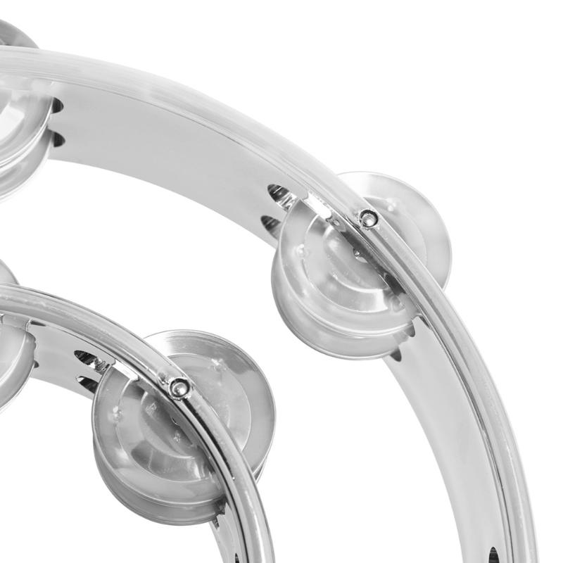 Tambourine Metal Jingles Hand Held Percussion Half-Moon Tambourine for Kid-Early Education,Adult,KTV,Party Entertainment