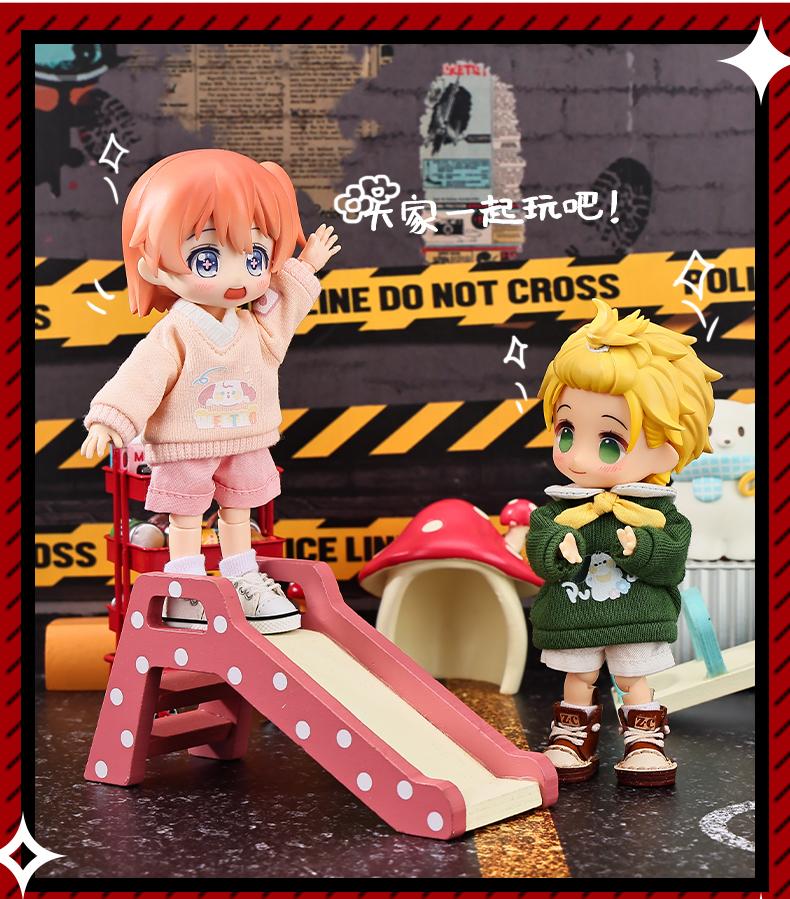 OB11 Doll Clothes Cute Cartoon Puppy Sweatshirt Hooded Jacket for Molly, YMY Body, UFDOLL, GSC, 1/12bjd Toy Accessories