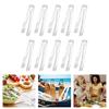 10 Piece Miniature Ice Clip Clear Sugar Tongs Buffets Serving Clamps For Beer Cocktails Party Catering Accessories