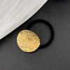 Vintage Metal Geometry Hair Bands Rope for Women  New Trendy Gold Color Elastic Ponytail Holder Headwear Hair Accessories