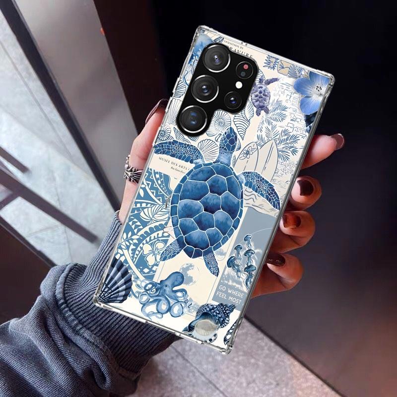 Ocean Starfish Sea Turtle Shark Phone Case For Samsung Galaxy S26 S25 Edge S24 S23 Ultra S22 Plus S21 S20 FE Soft TPU Back Cover