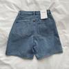 Retro Wide Leg Women's Denim Shorts Summer High Waist Loose Straight Leg Shorts Casual Shorts
