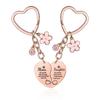 1 Set Gifts for Mom Mom Daughter Keyring Stainless Steel Elegant Heart Shape Keyring Heartfelt Engraved Charms Birthday