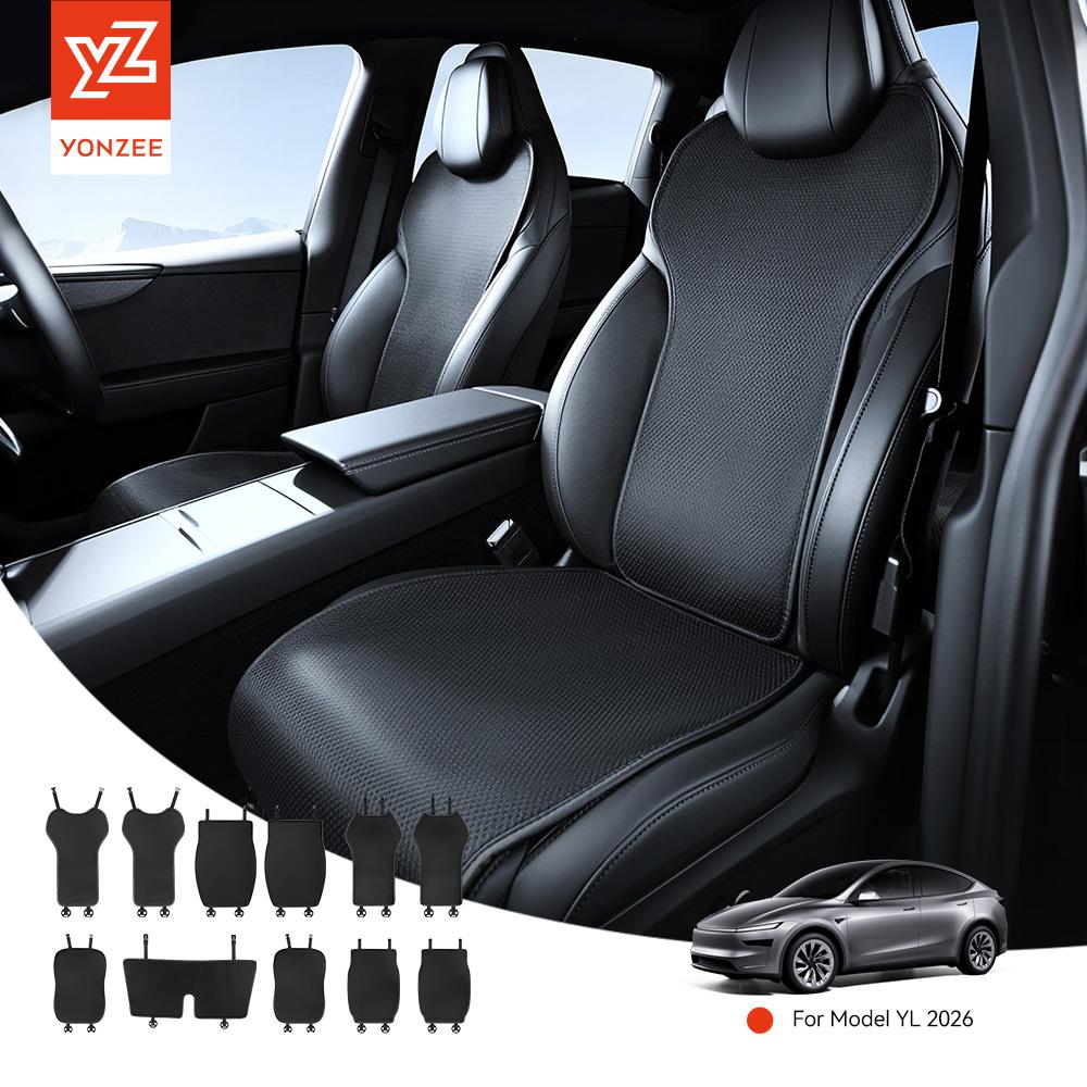 YZ Car Seat Mats Breathable All Season Back Seat Pad Protector Covers Ice Silk Cushion For Tesla Model Y YL 3 Juniper 2026
