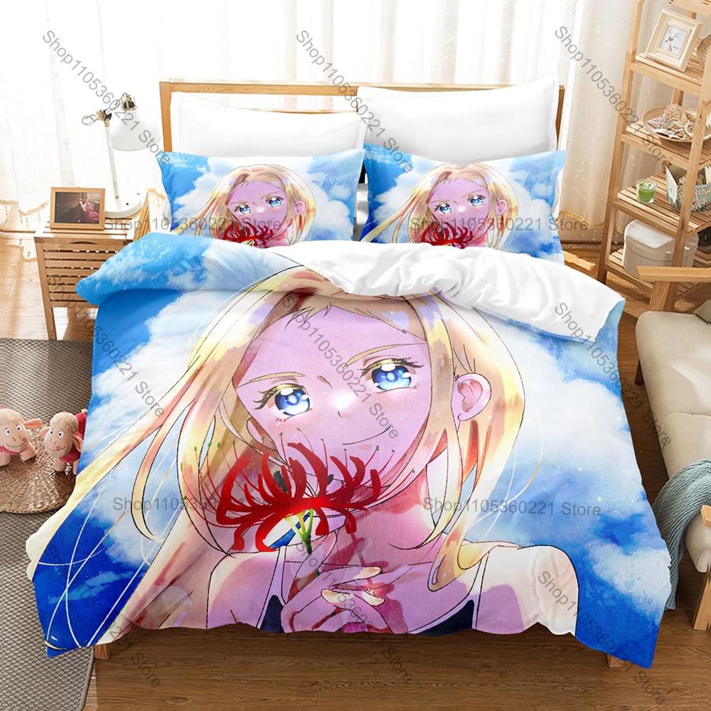Mystery Anime Bedding Set, Duvet Cover + 2 Pillowcases, Summer Time Rendering Design Comfortable Home Supplies