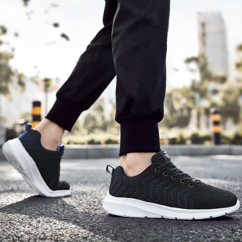 Spring 2025 new men's shoes fly-woven breathable fashion trend sports and leisure single shoes low-top soft-soled shoes men