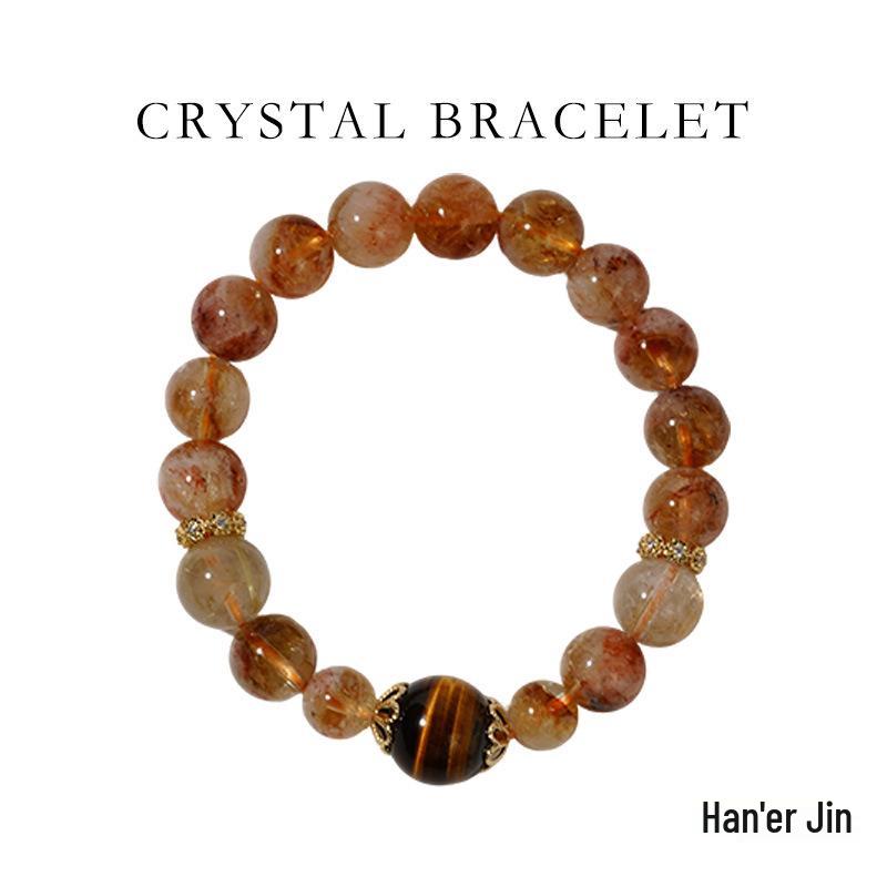 

Han Qian er AA Natural Yellow Tiger Eye Stone Versatile Wealth Attraction Bracelet ZB0047 оранжевый