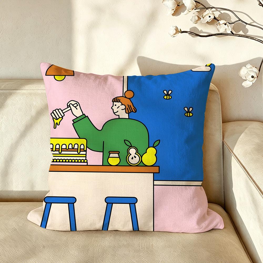 Artist SSamTTwardy Cushion Cover Pillow Case Antidustmite Pillowcase Silky Short Plush Sofa Cushion Cover hot