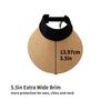 Summer Hat Wide Brim Woman Sun Cap Braided Outdoor Summer Cap Travel Accessory for Girl Lady