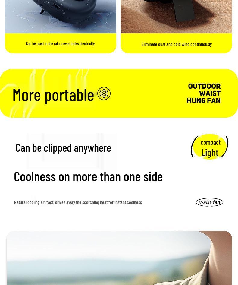 26-Year Bestseller: Portable Waist-Hanging, Desktop, Neck-Hanging, Clip, Backpack, Handheld Fan with Strong Wind Power