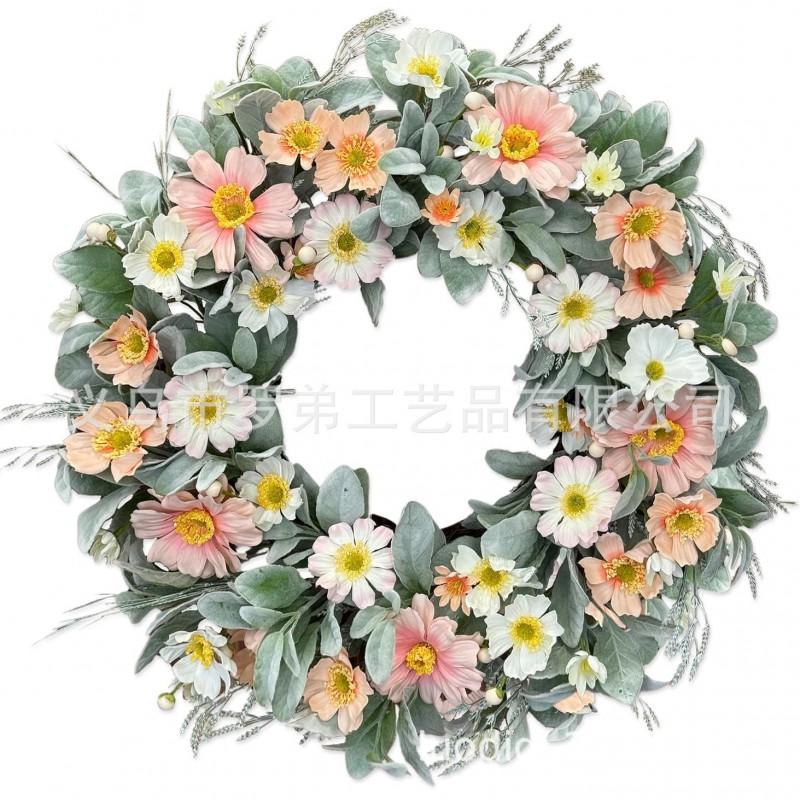 Artificial Flower Wreath Easter Valentines Day Hotel Restaurant Door Decorations