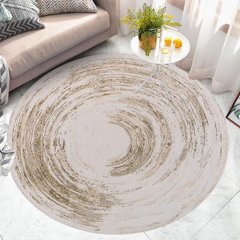

Круглый ковер для гостиной, толстые ковры для спальни, мягкие противоскользящие круглые напольные коврики, крашеные в технике тай-дай diameter 100CM
