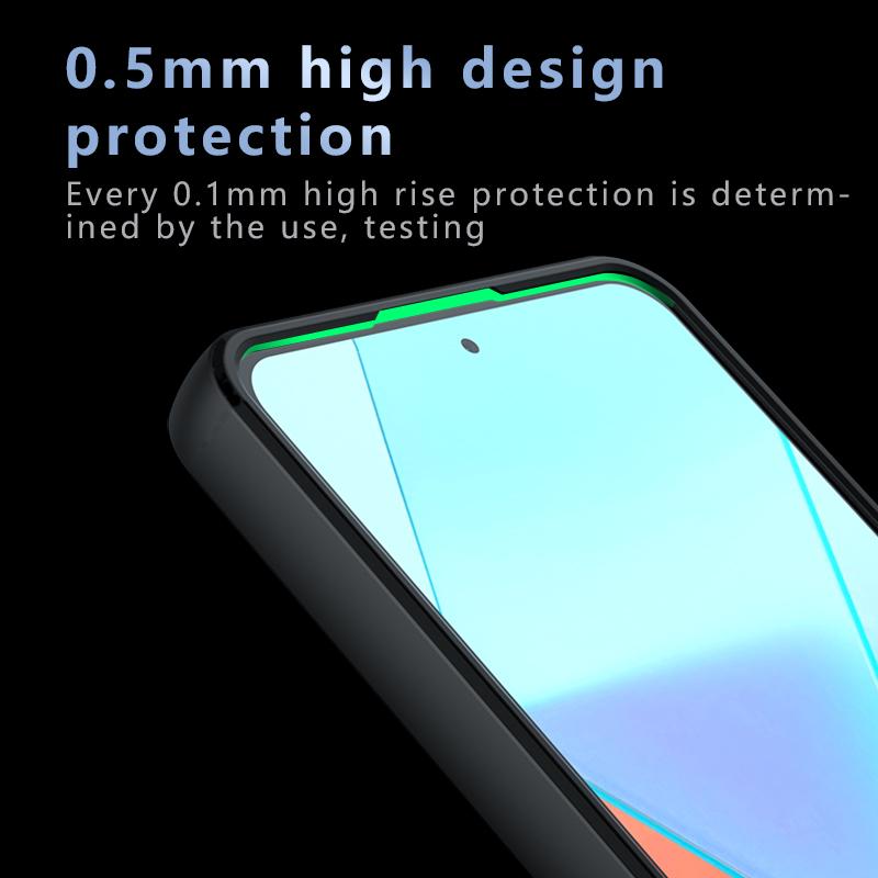 For Xiaomi Redmi Note 13 Pro 5G/Poco X6 5G Case PC+TPU Airbag Protection Frosted Phone Cover