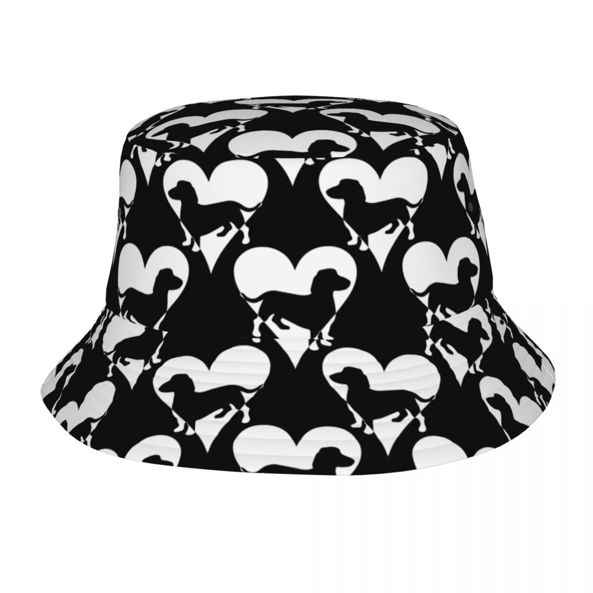 

Dachshund Dog Heart Bucket Hat for Women Travel Floppy Hat Fashion Foldable for Outdoor Sports Fisherman Cap Session Hat