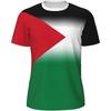 Fashion Palestine Flag National Emblem Pattern 3D Printed T-shirts Summer Trend  Short Sleeve Sports Football T-shirts Loose Breathable Tops