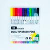 Double-Ended Fineliner & Soft Tip Watercolor Pen Set - Art Supplies for Children's Painting & Coloring