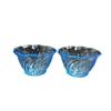 6oz Striped Lace-Shaped Plastic Bowl: Colored Snack, Candy, Fruit, or Small Salad Bowl