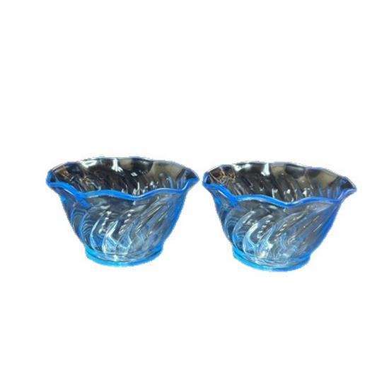 6oz Striped Lace-Shaped Plastic Bowl: Colored Snack, Candy, Fruit, or Small Salad Bowl