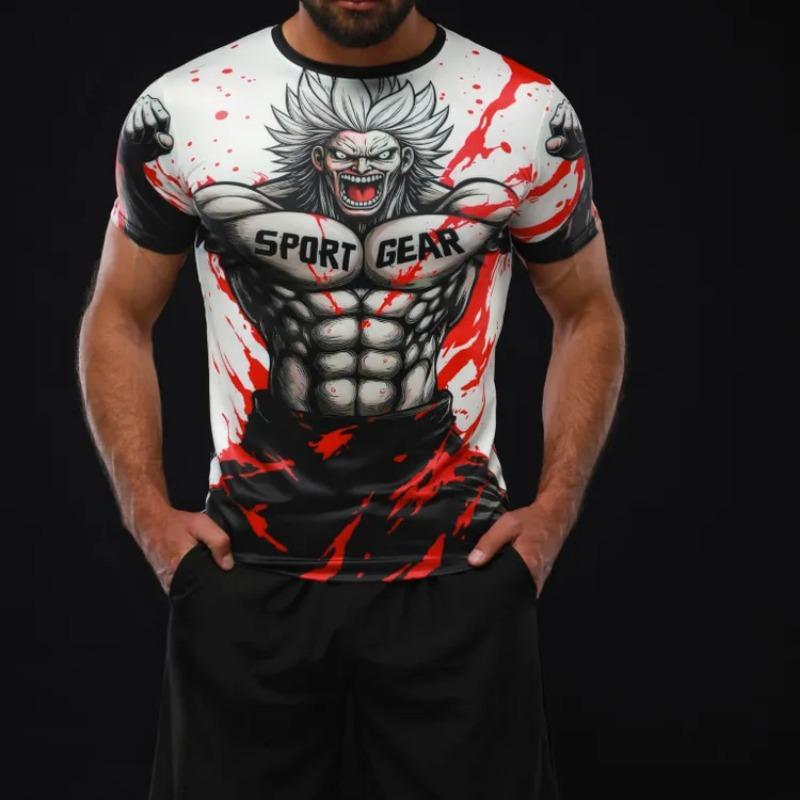 

Cartoon Printed T-shirt for Men s Summer Casual Short Sleeved Cool T-shirt Harajuku Street Top T-shirt S