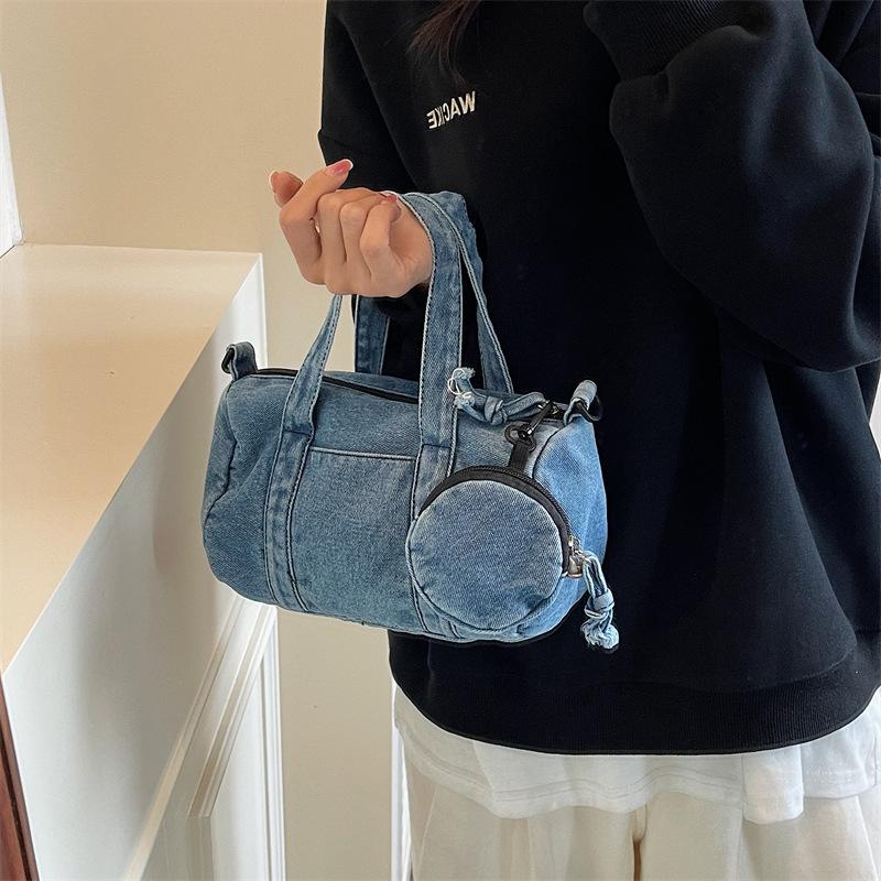 Denim Bag Women's Summer Versatile Shoulder Messenger Bag Casual High-end Portable Pillow Bag