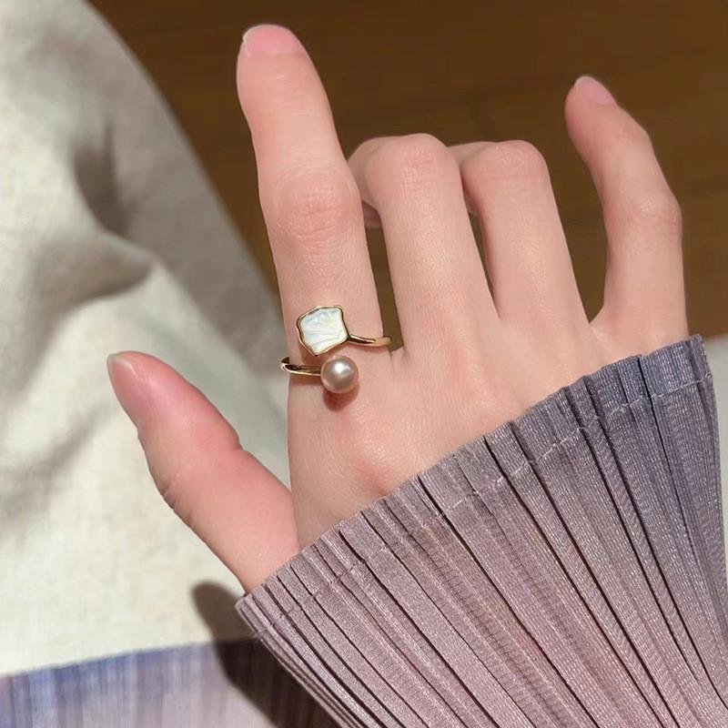 Stunning Glacier Mint Blue Enamel Ring Featuring Unique Floral Design For Women