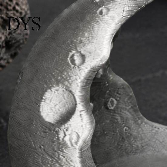 Healing Night Light Holder 3D Printed Moon Candle Holder, Modern Crescent Shape Candlestick, Realistic Minimalist Interior Decor Lunar Texture Ambient
