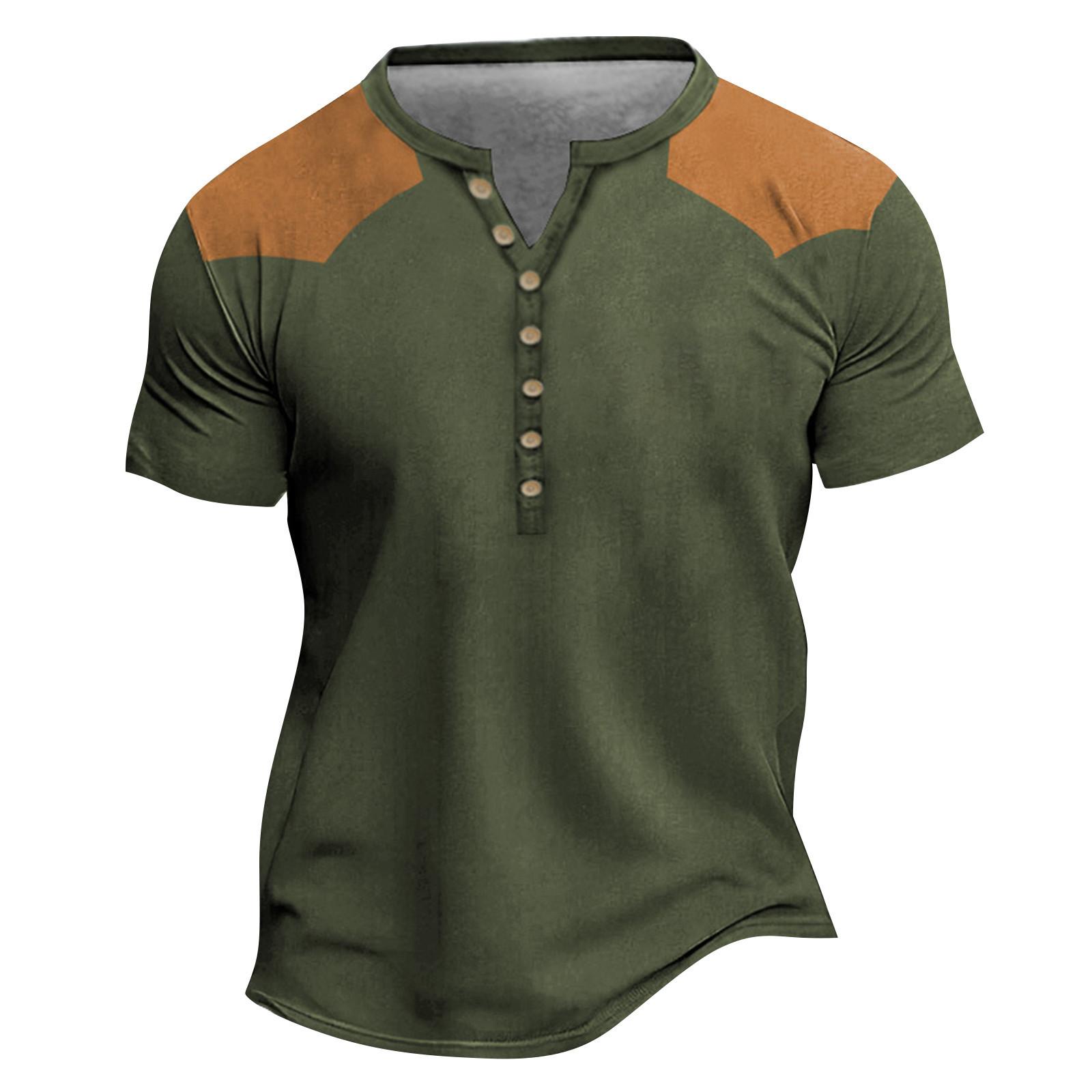 Мужская модная футболка с коротким рукавом и вышивкой с коротким рукавом и принтом — фото 5