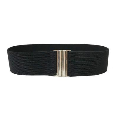Kaured Stylish Wide Belts for Women Elastic Wide Style Women Belts Metal Round Buckle