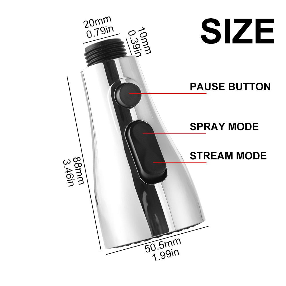 3 in 1 Water Tap Attachment Plastic Bathroom Replaceable Faucet Replacement Part