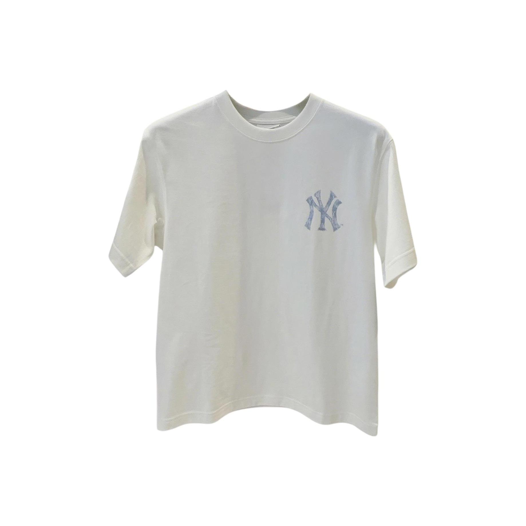 MLB T Shirts Unisex Ivory White Crew Neck Moderate Straight Fit 3ATSM0654-50IVS XL
