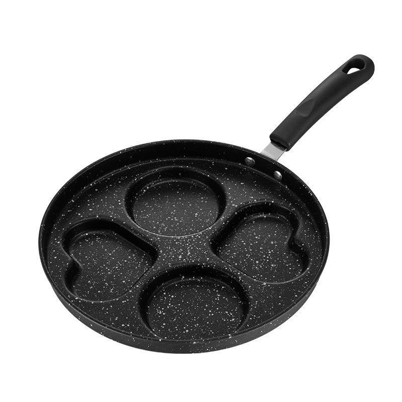 

Сковороды из медицинского камня с 4 отверстиями для приготовления яиц, ветчины, утолщение и долговечность, антипригарная сковорода для завтрака, бургера, яиц, блинов, посуда