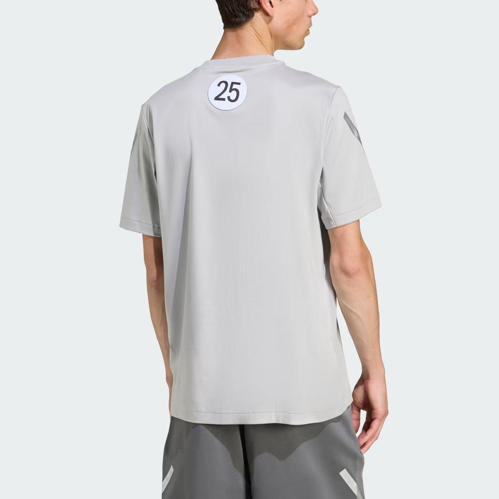 Adidas Mercedes - Amg Comfortable Stylish Simple Short Sleeve T-Shirt Men Tops Light-Gray JW3481