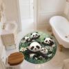 Panda Pattern Round rug,Carpet Rug for Living Room Bedroom Sofa Playroom Decor,Non-slip Floor Mat,Holiday Gifts and Birthday Gifts