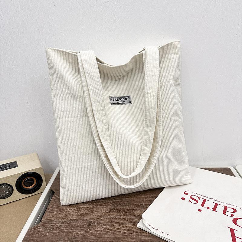 

New tote bag simple commuter portable 2025 large bag shoulder bag thickened washed nylon bag women s large capacity 34*37 белый