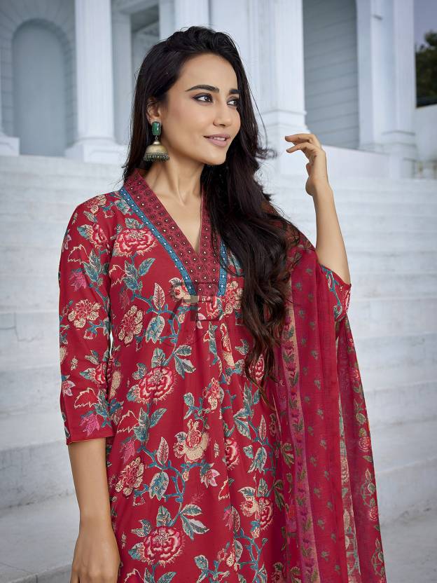 Party Wear Designer Kurta Pant Dupatta Set Indian Women Bollywood Top Tunic Salwar Suit Kurti