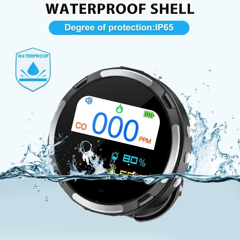 Carbon Monoxide Detector Rechargeable CO Detector with Alarm Carbon Monoxide Meter CO Detector for Car Hotel Room Travel