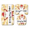 3D Printed Christmas Waterproof Shower Curtain Toilet Four-Piece Combination Set Household Doormat Floor Mat Carpet