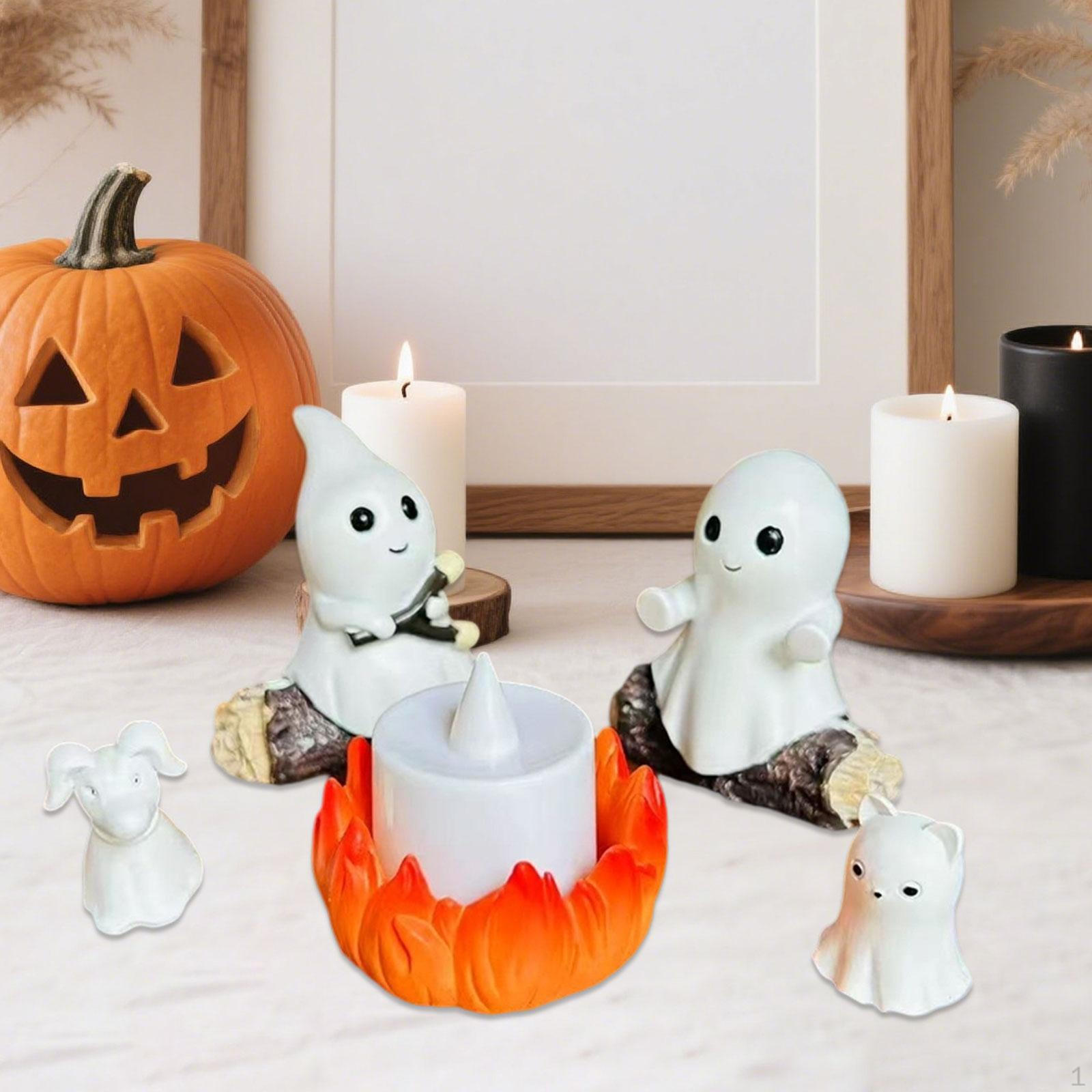 

Хэллоуин Ночник Костер Ночник Жуткая Настольная Фигурка для Крытой Гостиной Фестивалей