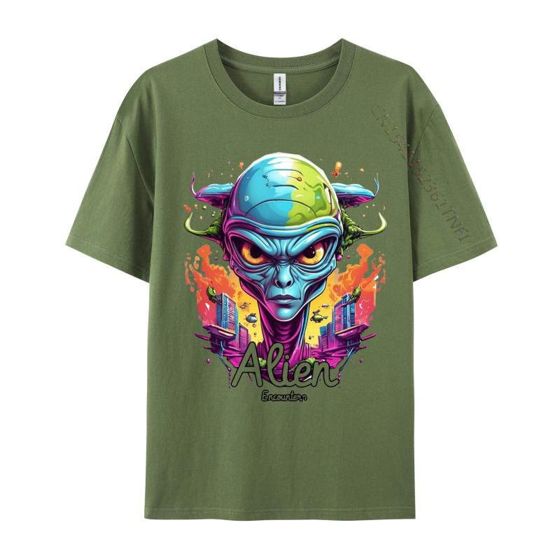 Exploring Extraterrestrial Wonders Alien Tshirt Gift TShirt Cotton Man T Shirt Custom Popular Tshirts