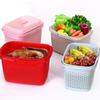 Dual-Layer Large Capacity Handheld Basket for Kitchen and Supermarket Use