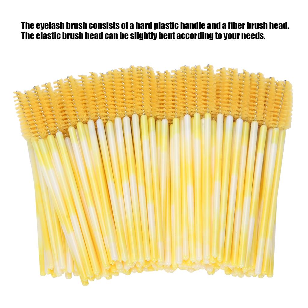 200pcs Disposable Portable Lash Brush Travel Mascara Eyelash Brush Makeup Tool Accessory
