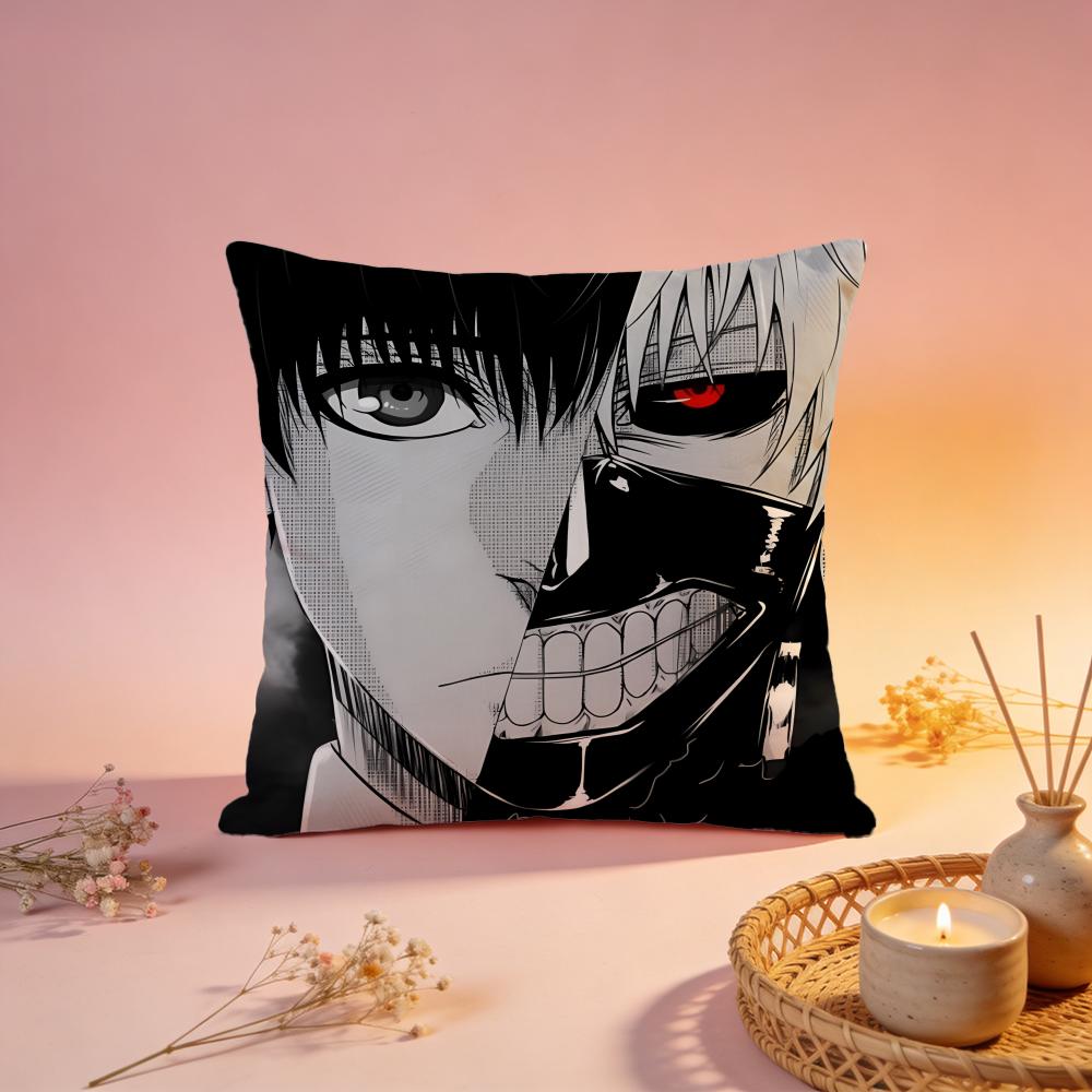 Trendy TTokyo Ghouled Cushion Cover Comfortable Durable Pillow Cover MultiScene for Home Office Car Sofa