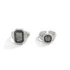 Ingemark Minimalist Square Gray Acrylic Rhinestone Open Ring Women Versatile Adjustable Knuckle Ring Couple Accessory Jewelry
