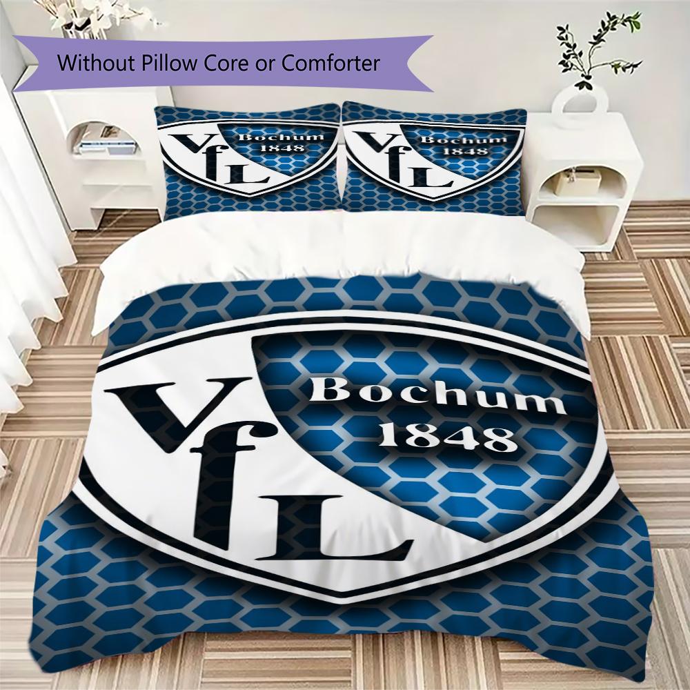 Set Copripiumino e Federe con Motivo VfL Bochum 1848 Decorazione per la Casa Regalo di Compleanno (1 * copripiumino + 2 * federe senza imbottitura)98