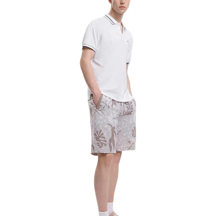 FILA 2023 New Summer Fashion Versatile Knitted Short Sleeve Polo Shirt Men tops White F11M338108F-WT