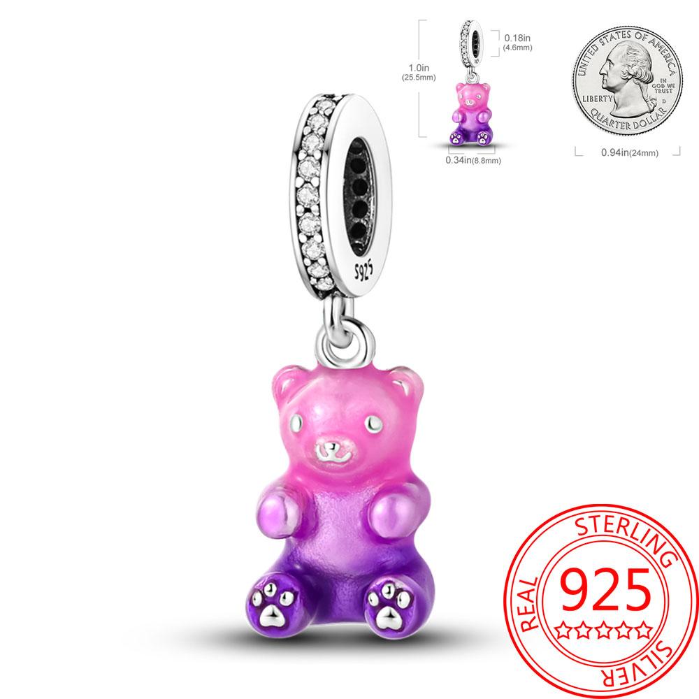 Colorful Copper Colorful Animals Parrot Rabbit Puppy Charm Pendant Fit Dly Bracelet Necklace Boutique Handmade Gift