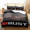 Rust Game Logo Printed Bedding Set Duvet Cover Bed Set Quilt Cover Pillowcase Comforter King Queen Size Boys Adult Bedding Set
